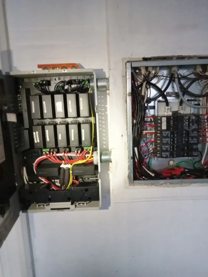 Electrical panel upgrade completed for Security Camera Wiring in Euless